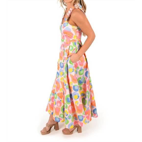 NEW EMILY MCCARTHY empire maxi dress in candy cheetah - Picture 2 of 3